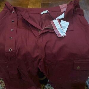 Riflessi cargo pants burgundy